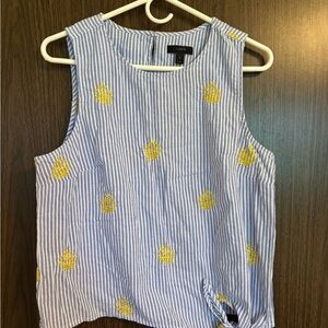 J. Crew Women's Top & Skirt Set with Embroidered Pineapples